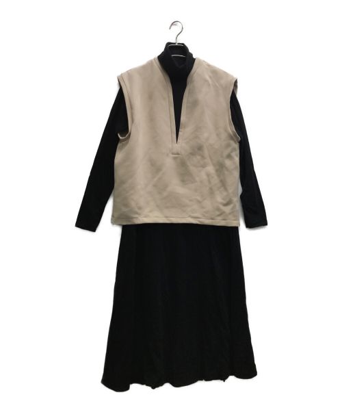 e/rm（イーアールエム）e/rm (イーアールエム) 3wayベストセットワンピース ブラック サイズ:Freeの古着・服飾アイテム