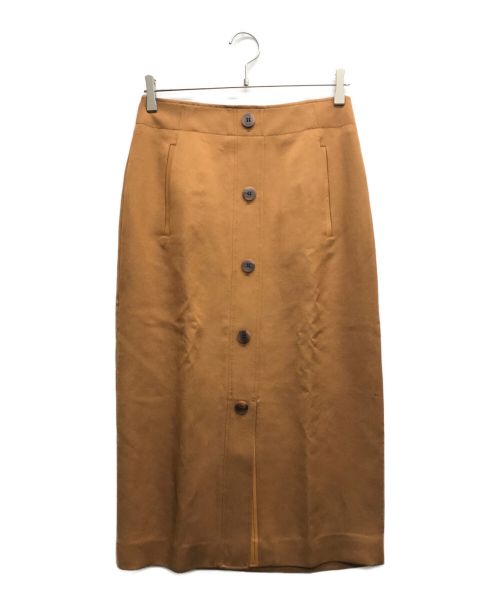 icB（アイシービー）icB (アイシービー) ロングタイトスカート ブラウン サイズ:40の古着・服飾アイテム