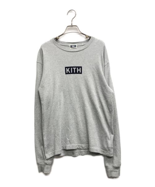 KITH（キス）KITH (キス) Classic Logo L/S Tee/クラシックロゴ ティー グレー サイズ:XSの古着・服飾アイテム