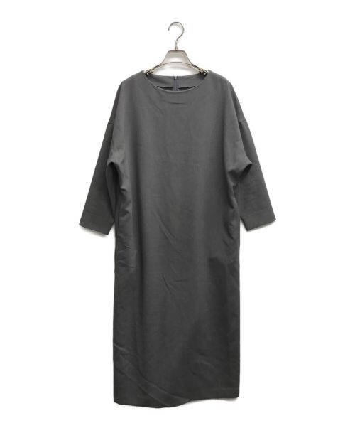 SOEJU（ソージュ）SOEJU (ソージュ) ウールライク9分袖ワンピース グレー サイズ:Lの古着・服飾アイテム