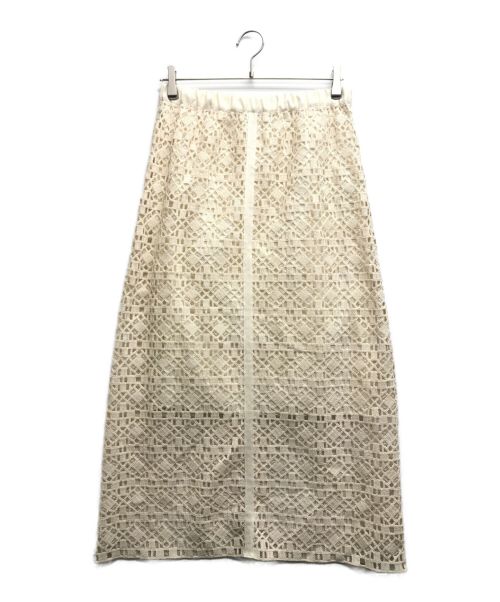 U PHORICA（ユーフォリカ）U PHORICA (ユーフォリカ) クラフトレーススカート アイボリー サイズ:1の古着・服飾アイテム