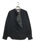 Vivienne Westwood RED LABELヴィヴィアンウエストウッドレッドレーベル）の古着「フロントリボンコットンシャツ」｜ブラック