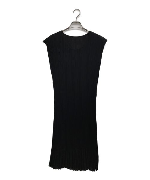 TOKYO SOIR（トウキョウソワール）TOKYO SOIR (トウキョウソワール) プリーツノースリーブワンピース ブラック サイズ:Mの古着・服飾アイテム