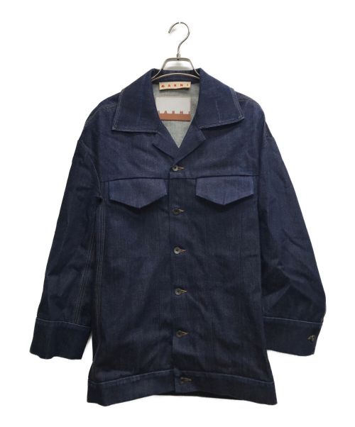 MARNI（マルニ）MARNI (マルニ) オープンカラーデニムジャケット インディゴ サイズ:36の古着・服飾アイテム