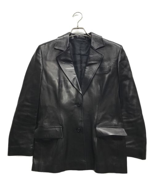 GUCCI（グッチ）GUCCI (グッチ) ラムレザージャケット ブラック サイズ:44の古着・服飾アイテム