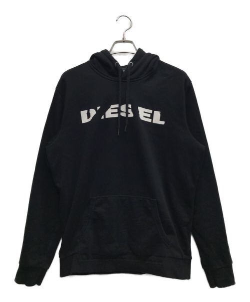 DIESEL（ディーゼル）DIESEL (ディーゼル) プリントロゴパーカー ブラック サイズ:Mの古着・服飾アイテム
