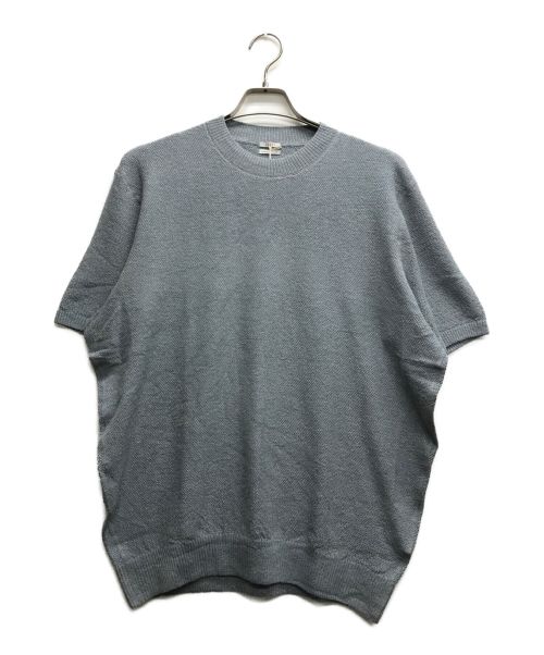 ikiji（イキジ）IKIJI (イキジ) Molded short sleeve crewneck ブルー サイズ:三/L 未使用品の古着・服飾アイテム