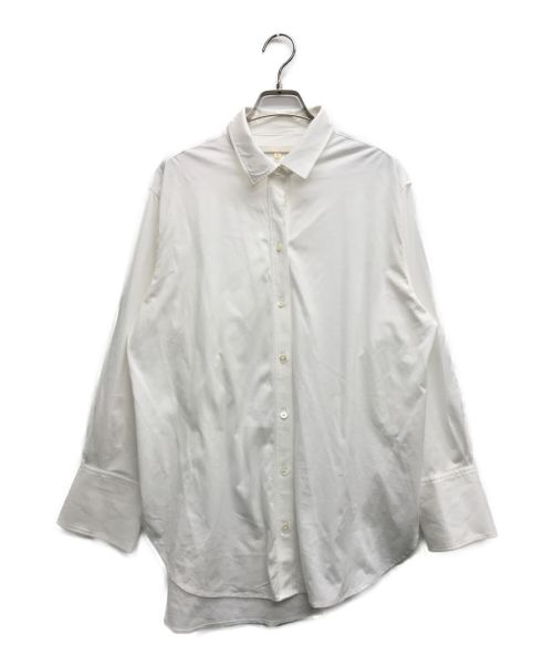 自由区（ジユウク）自由区 (ジユウク) ストレッチコットンシャツ ホワイト サイズ:44の古着・服飾アイテム
