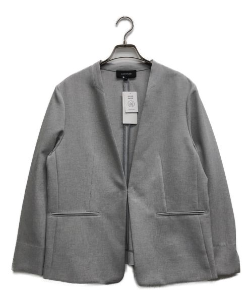 UNTITLED（アンタイトル）UNTITLED (アンタイトル) クリスピーオックス ノーカラージャケット グレー サイズ:44の古着・服飾アイテム