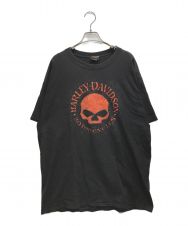 HARLEY-DAVIDSON (ハーレーダビッドソン) スカルプリントTシャツ ブラック サイズ:XL