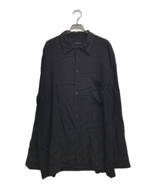 COMOLI（コモリ）COMOLI (コモリ) レーヨンオープンカラーシャツ ブラック サイズ:記載無しの古着・服飾アイテム