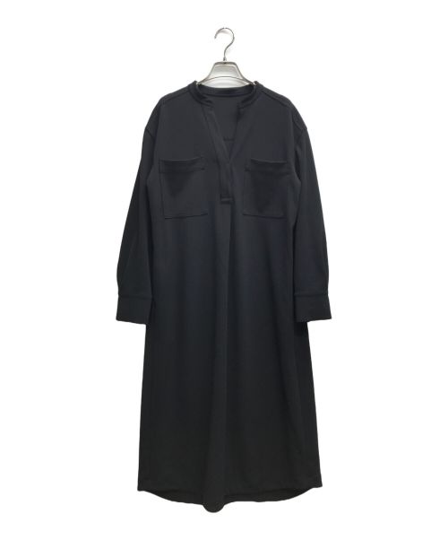 icB（アイシービー）icB (アイシービー) ジョーゼットダブルジャージー ワンピース ブラック サイズ:Sの古着・服飾アイテム