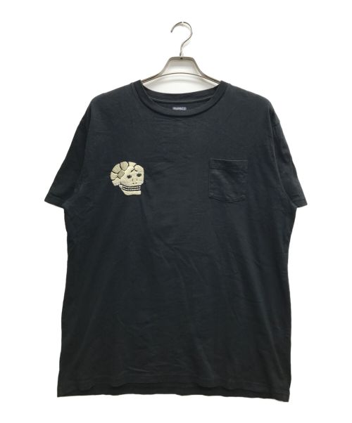 東洋エンタープライズ（トウヨウエンタープライズ）東洋エンタープライズ (トウヨウエンタープライズ) スカル刺繍ポケットTシャツ ブラック サイズ:XLの古着・服飾アイテム