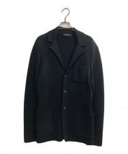 PRADA (プラダ) バージンウールニット3Bジャケット ブラック サイズ:46