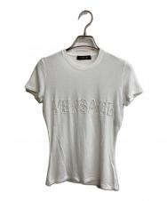 VERSACE (ヴェルサーチェ) ロゴカッティングカットソー ホワイト サイズ:38