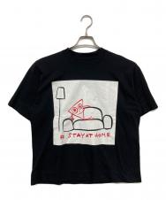 PLAN C (プランシー) プリントTシャツ ブラック サイズ:M