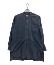 COMOLI (コモリ) 17SS バンドカラーシャツ ブラック サイズ:2