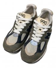 NEW BALANCE (ニューバランス) M990 GB2 オリーブ×アイボリー サイズ:25.5