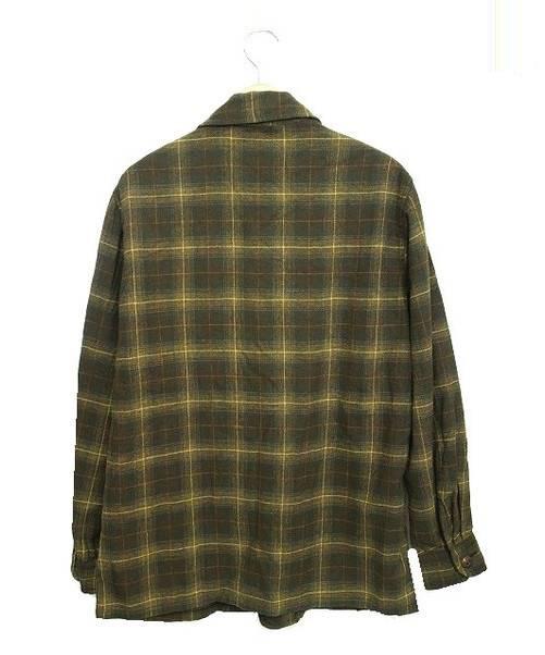 PENDLETON (ペンドルトン) 50sヴィンテージチェック柄ウールカバーオールジャケット ブラウン×グリーン サイズ:M 50年代