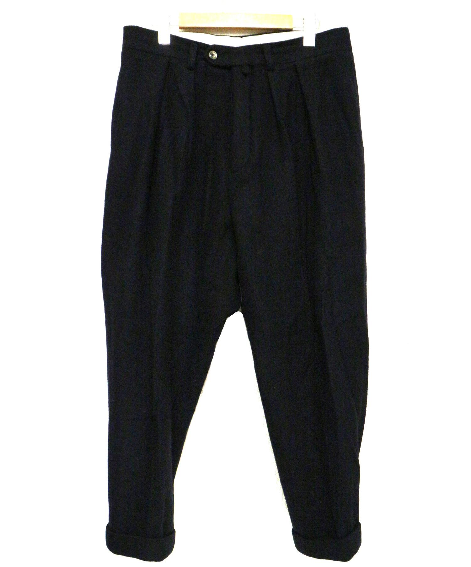 中古 古着通販 Neat ニート タックウールパンツ ネイビー サイズ 46 ブランド 古着通販 トレファク公式 Trefac Fashion