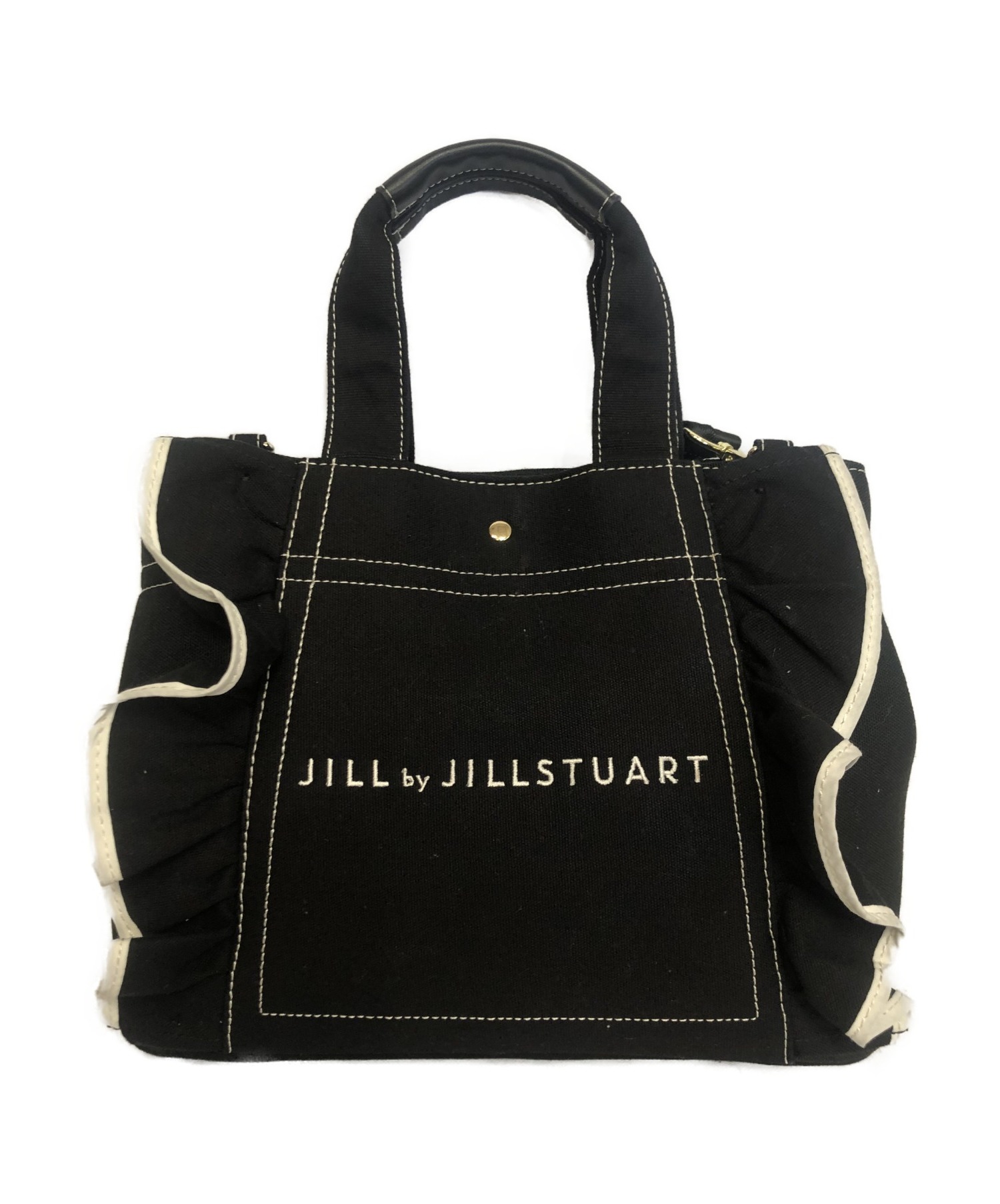 中古 古着通販 Jill Stuart ジルスチュアート フリルトートバッグ 大 ブラック サイズ Fr ブランド 古着通販 トレファク公式 Trefac Fashion