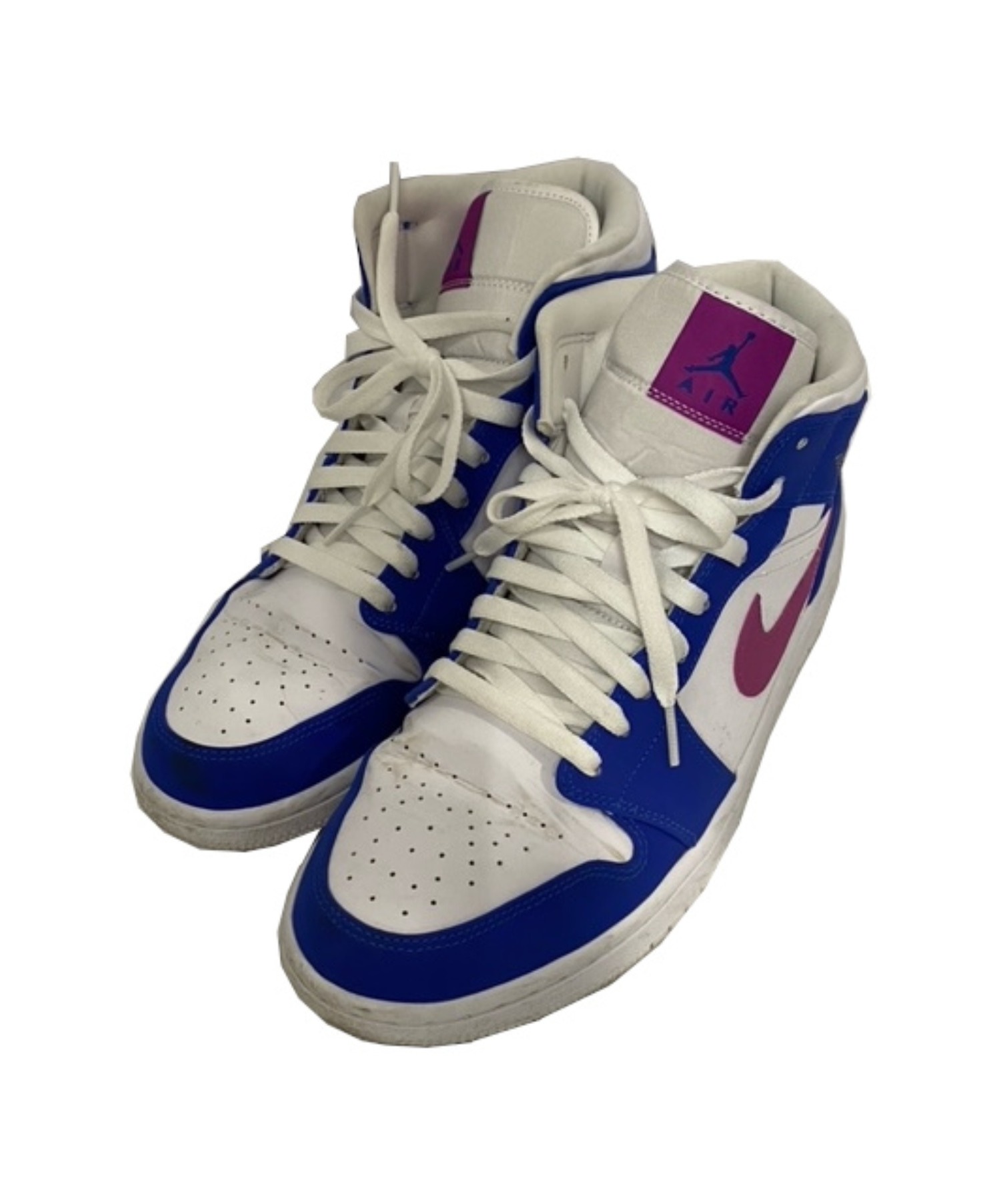中古 古着通販 Nike ナイキ ハイカットスニーカー ホワイト ブルー サイズ 28 5 Air Jordan 1 Mid Hyper Royal H 451 ブランド 古着通販 トレファク公式 Trefac Fashion