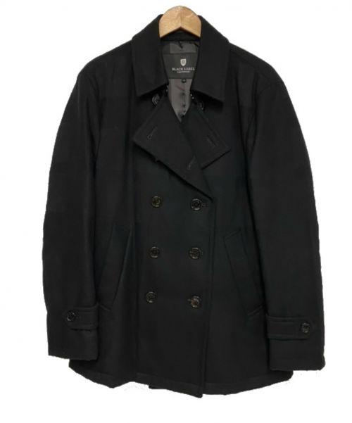中古 古着通販 Black Label Crestbridge ブラックレーベルクレストブリッジ シャドー クレストブリッジ チェック Pコート ブラック サイズ ｍ ブランド 古着通販 トレファク公式 Trefac Fashion