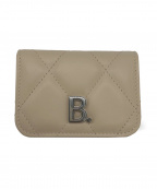 BALENCIAGA（）の古着「Bロゴコンパクト3つ折り財布」｜ベージュ