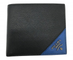 PRADA（）の古着「2つ折り財布」｜ブラック×ブルー