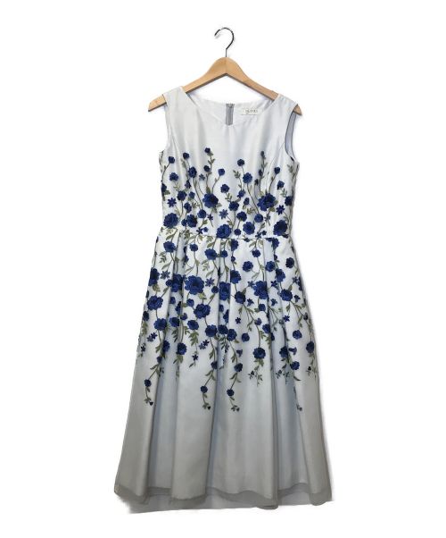 中古 古着通販 Nemika By Leilian ネミカ バイ レリアン フラワー刺繍ノースリーブワンピース グレー サイズ 9 ブランド 古着通販 トレファク公式 Trefac Fashion