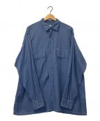 COMOLI（）の古着「ベタシャンCPOシャツ」｜ブルー