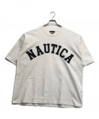 NAUTICAノーティカ）の古着「アーチロゴショートスリーブTシャツ」｜ホワイト