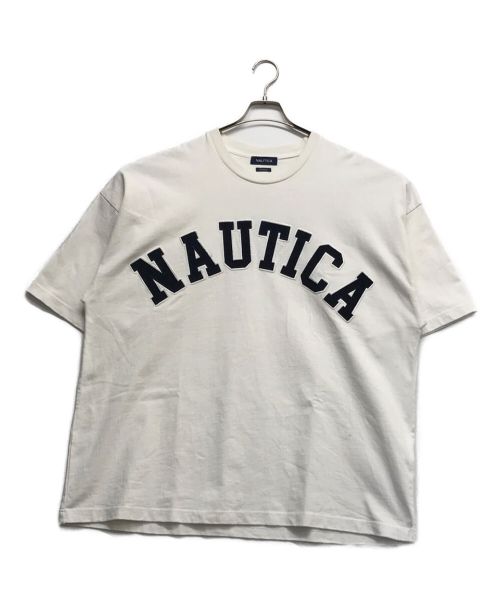 NAUTICA（ノーティカ）NAUTICA (ノーティカ) アーチロゴショートスリーブTシャツ ホワイト サイズ:XLの古着・服飾アイテム