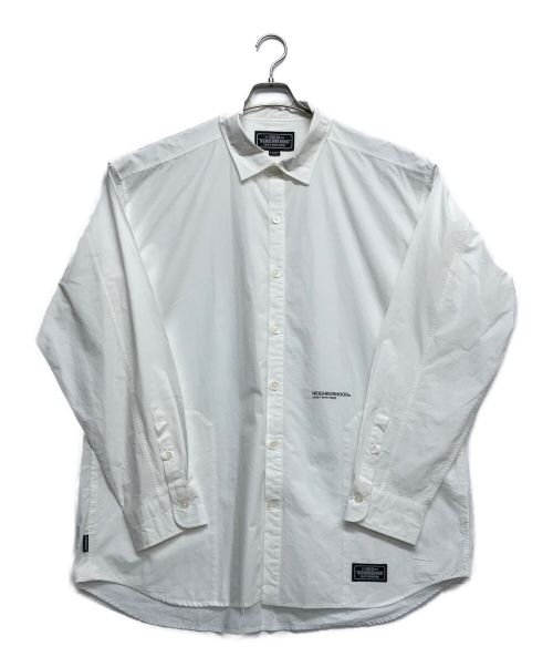 NEIGHBORHOOD（ネイバーフッド）NEIGHBORHOOD (ネイバーフッド) ロゴプリント長袖シャツ ホワイト サイズ:X-LARGEの古着・服飾アイテム