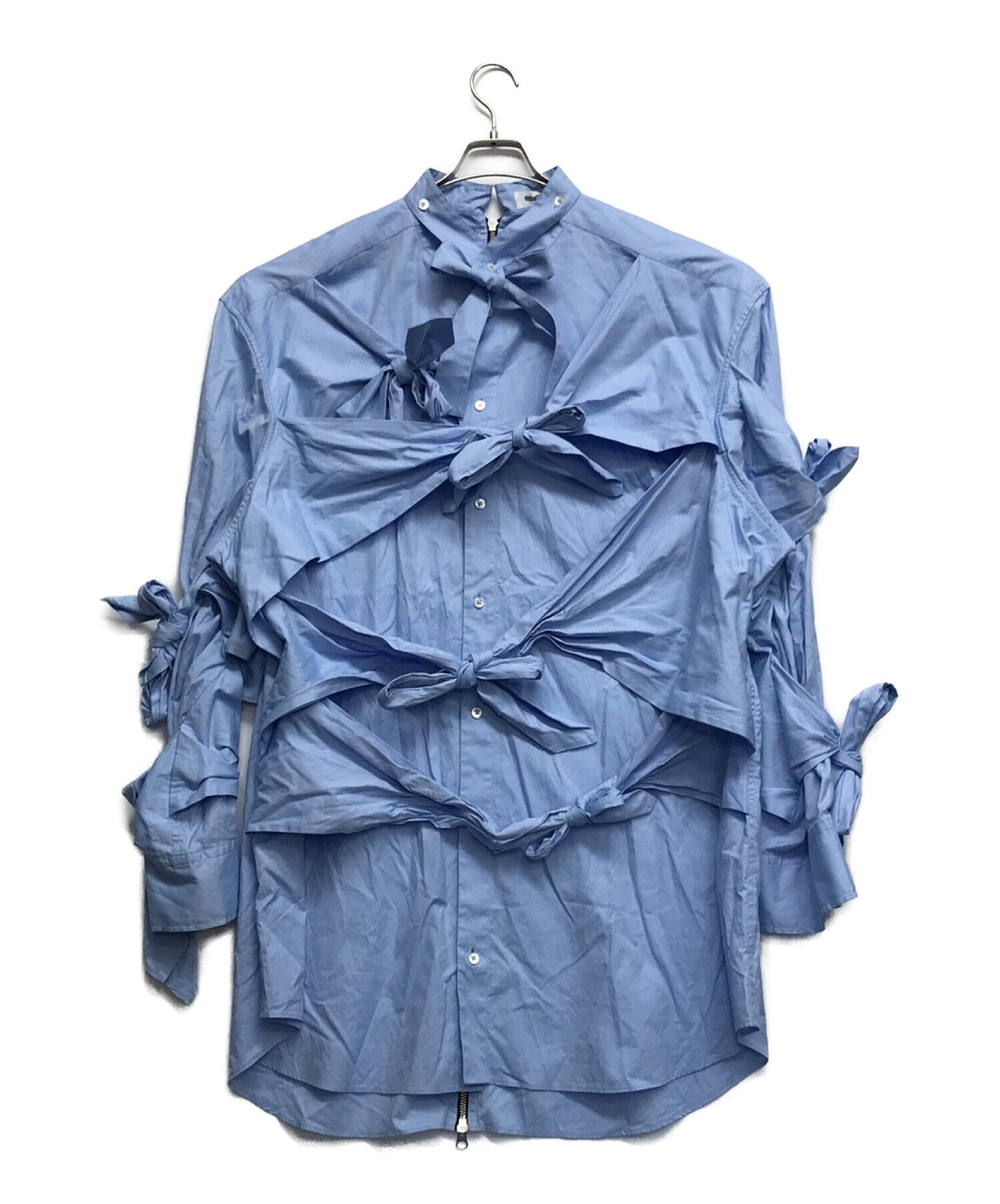 KEISUKE YOSHIDA (ケイスケヨシダ) ビッグリボンシャツ ブルー サイズ:F