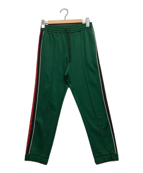 GUCCI（グッチ）GUCCI (グッチ) サイドウェブライン テクニカルトラックパンツ グリーン サイズ:XSの古着・服飾アイテム