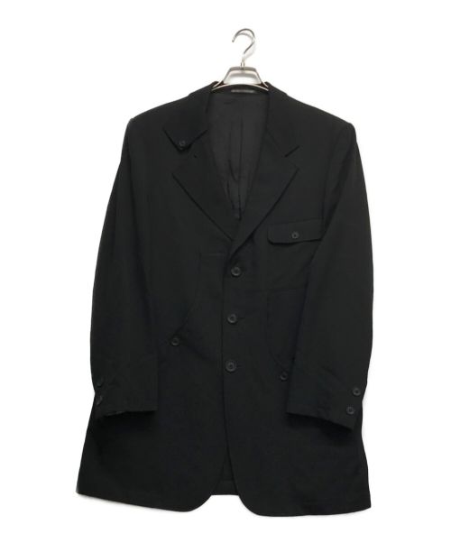 YOHJI YAMAMOTO（ヨウジヤマモト）YOHJI YAMAMOTO (ヨウジヤマモト) ウールギャバジンフロントボタンジャケット ブラック サイズ:2の古着・服飾アイテム