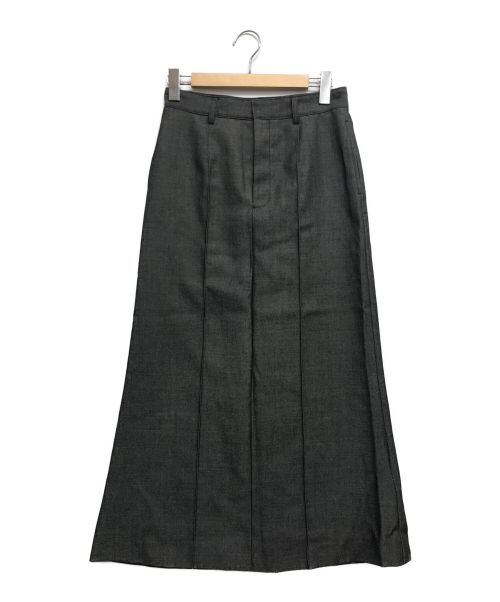 Noble（ノーブル）Noble (ノーブル) デニムライクウールマキシスカート グレー サイズ:36の古着・服飾アイテム