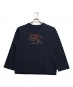 BURBERRYバーバリー）の古着「Dark Blue Long-sleeve Reissued Jersey Sweatshirt」｜ネイビー