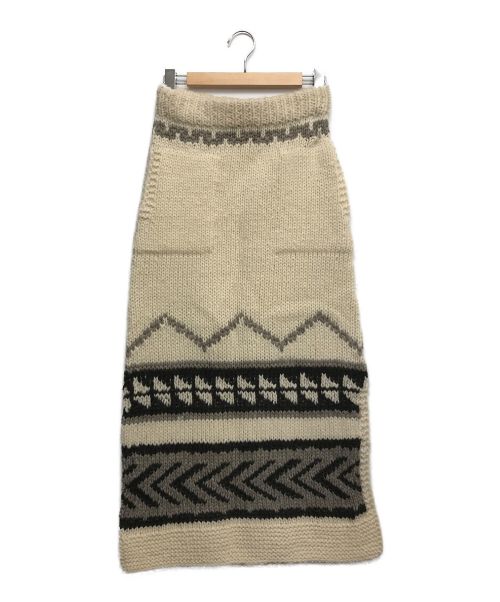 KANATA（カナタ）KANATA (カナタ) SHETLAND WOOL スカート アイボリー サイズ:Mの古着・服飾アイテム