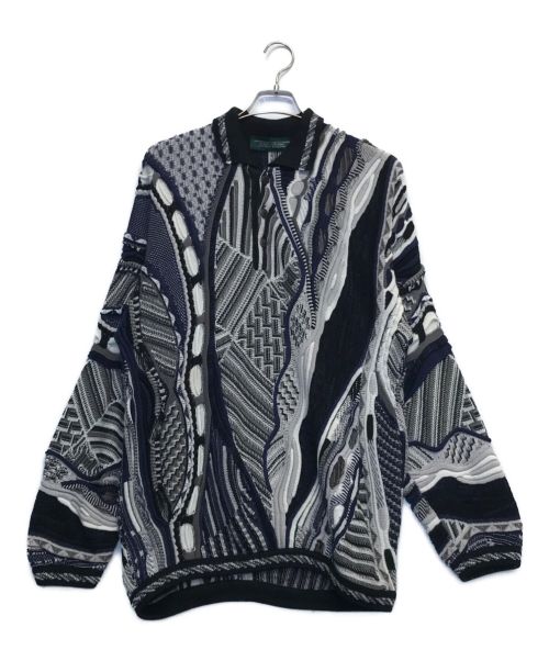 TUNDRA（ツンドラ）TUNDRA (ツンドラ) 3Dニットポロシャツ グレー サイズ:XLの古着・服飾アイテム