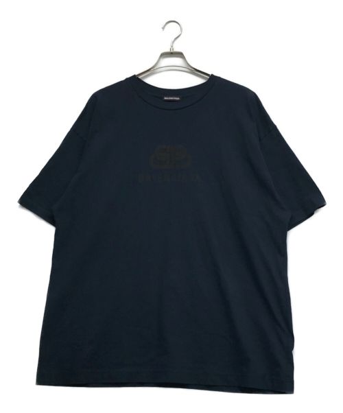 BALENCIAGA（バレンシアガ）BALENCIAGA (バレンシアガ) ロゴプリントTシャツ ネイビー サイズ:XSの古着・服飾アイテム