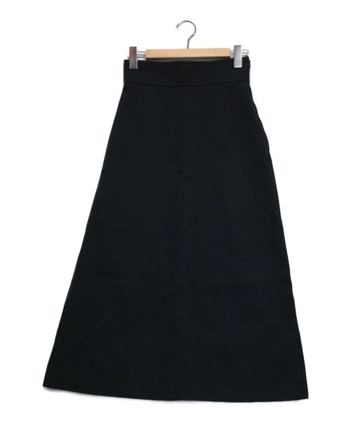 ATON（エイトン）ATON (エイトン) ウールデニムAラインスカート ブラック サイズ:01の古着・服飾アイテム