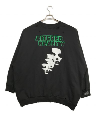 RAF SIMONS 渋かっ destroyed crewneck スウェット