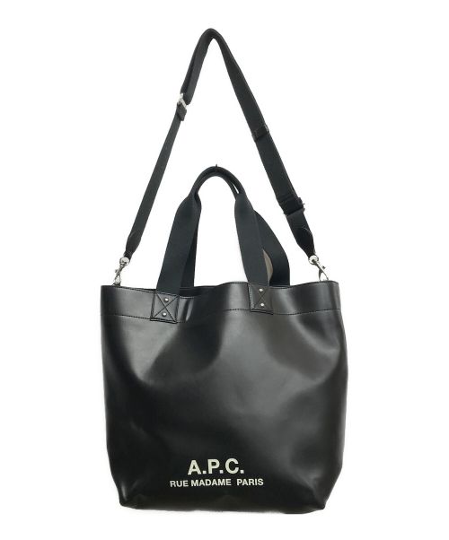 A.P.C.（アーペーセー）A.P.C. (アー・ペー・セー) エコレザー トートバッグ ブラックの古着・服飾アイテム