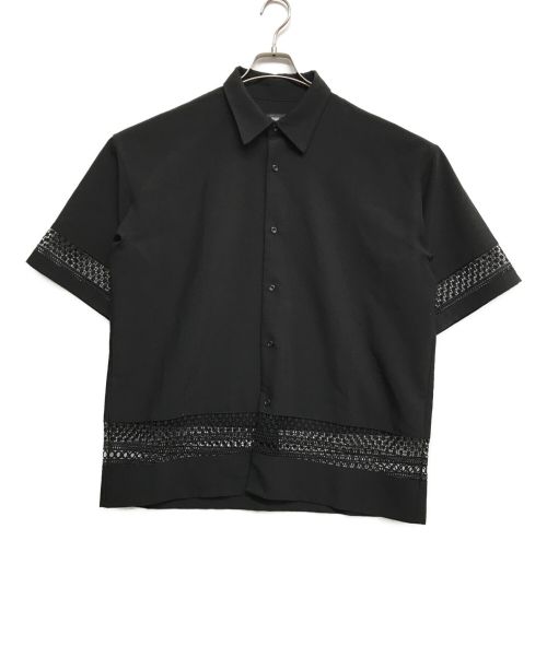HARE（ハレ）HARE (ハレ) レース切替シャツ ブラック サイズ:Fの古着・服飾アイテム