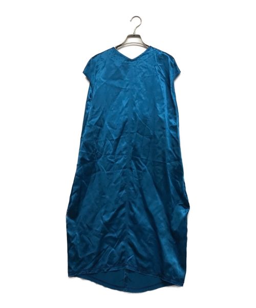 HELMUT LANG（ヘルムートラング）HELMUT LANG (ヘルムートラング) シルクノースリーブワンピース ブルー サイズ:Sの古着・服飾アイテム