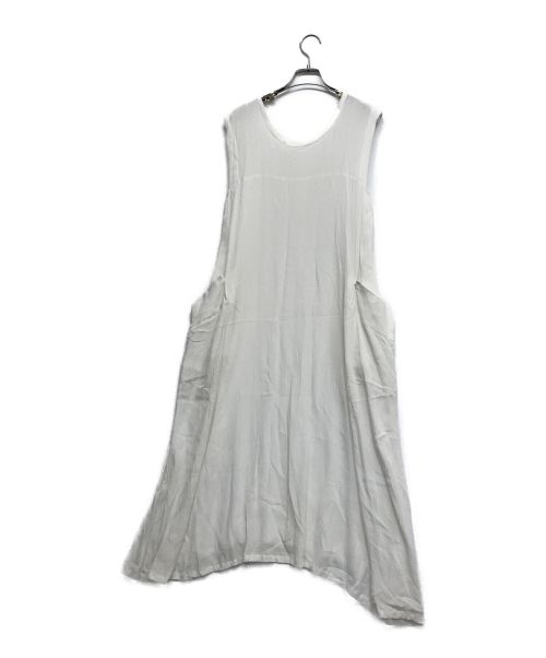 Y's（ワイズ）Y's (ワイズ) ポケットデザインノースリーブワンピース ホワイト サイズ:FREEの古着・服飾アイテム