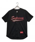 SUPREMEシュプリーム）の古着「ベースボールシャツ / Snake Script Logo Baseball」｜ブラック