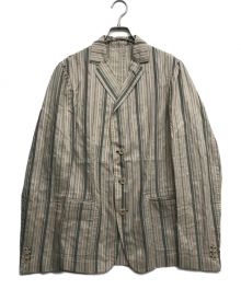 BOTTEGA VENETA（ボッテガベネタ）の古着「シルク混テーラードジャケット」｜ベージュ